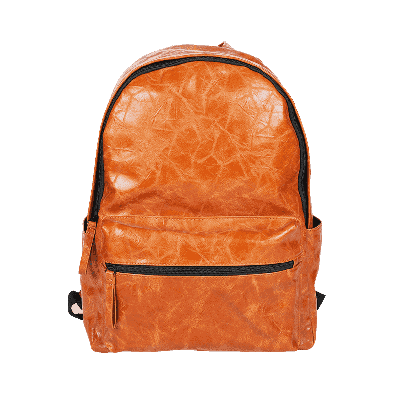 Mochila de cuero PU naranja