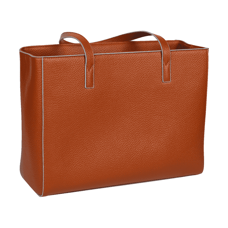 Bolso tote de gran capacidad de cuero de PU marrón