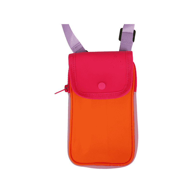 Bolso bandolera vertical de gelatina naranja