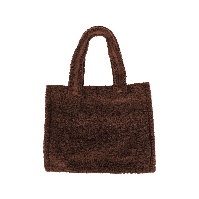 Bolso de sherpa en marrón oscuro