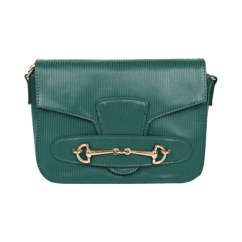 Bolso bandolera vintage con forma de caballo verde