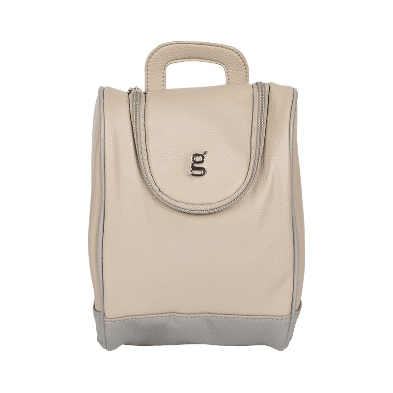 Bolsa térmica de mano de cuero PU gris