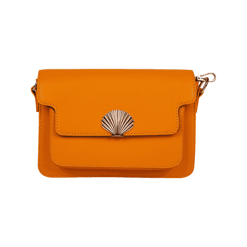 Bolso bandolera naranja con cierre