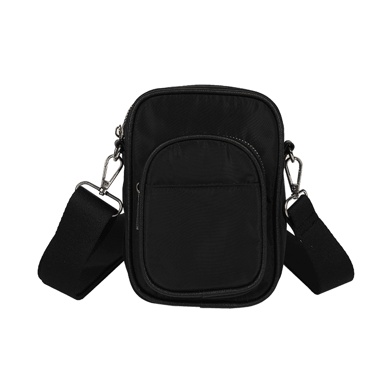 Bolso bandolera vertical ligero negro