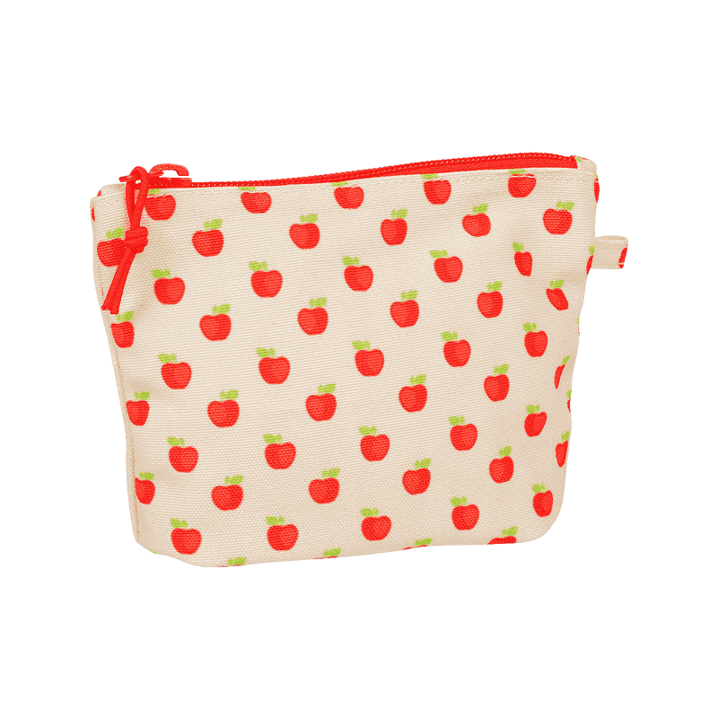 Neceser pequeño con estampado de manzanas