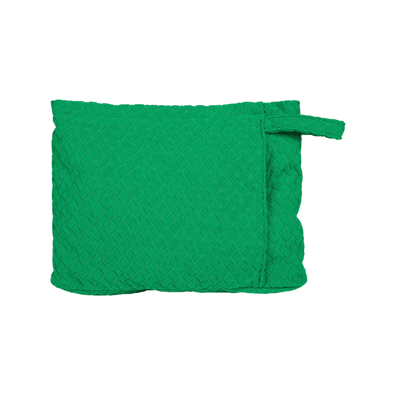 Bolsa de maquillaje de algodón verde