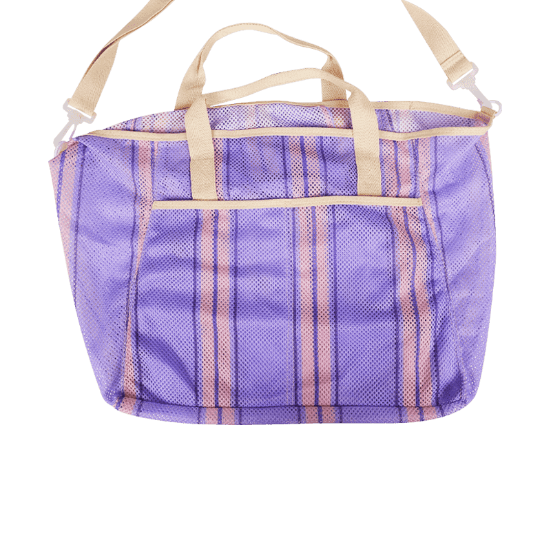 Bolso de compras morado de mano y cruzado